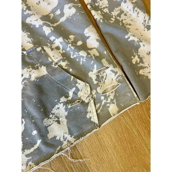 FWRD Denim & Co Mens Men's Gray Splatter Distressed Hoodie Size XL Sweatshirt - Picture 8 of 8